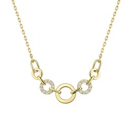 Zlatý náhrdelník se zirkony