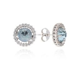MOISS stříbrné náušnice TOPAZ