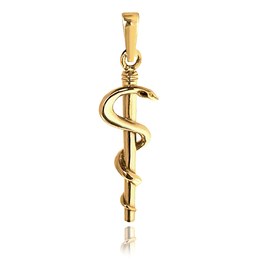 MINET Zlatý přívěs Aeskulapova hůl Au 585/1000 1,10g