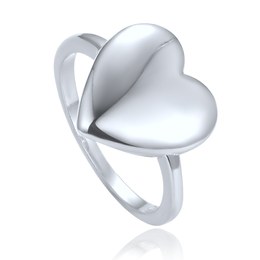 MINET Elegantní 925/1000 stříbrný prsten se srdcem JMAS0281WR