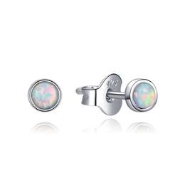 Stříbrné náušnice s opálem