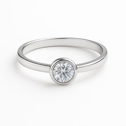 Zlatý prsten z bílého zlata se zirkonem