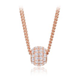 MINET Elegantní pozlacený stříbrný náhrdelník se zirkonem