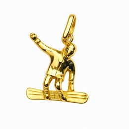 Zlatý 585/1000 přívěsek ze žlutého zlata snowboardista P70147