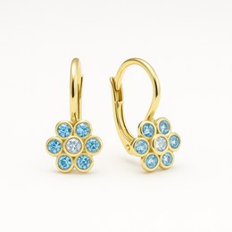 Zlaté náušnice s kameny klapkové