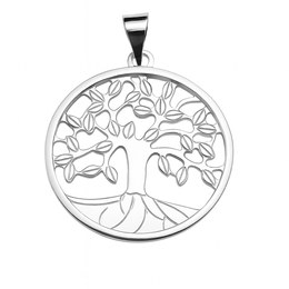 Zlatý 585/1000 přívěsek z bílého zlata strom života 30289