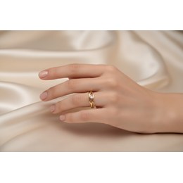 Zlatý 585/1000 prsten se zirkonem 5045