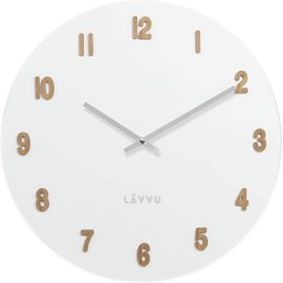 Velké bílé dřevěné hodiny LAVVU WHITE LCT4070