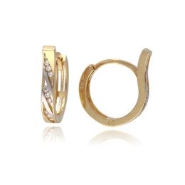 MOISS náušnice ze žlutého zlata BICOLOR