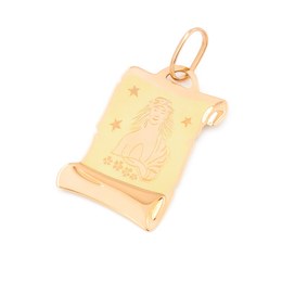 Zlatý přívěsek ze žlutého zlata destička zvěrokruh Panna