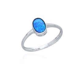 MOISS prsten z bílého zlata OPÁL