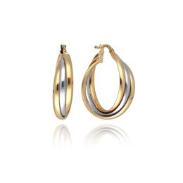 MOISS náušnice ze žlutého zlata BICOLOR