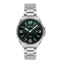 LAVVU Pánské hodinky se safírovým sklem HERNING Green LWM0089