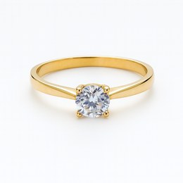 Zlatý 585/1000 prsten se zirkonem 31SJ7175