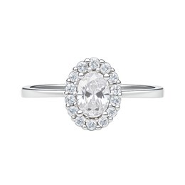 Stříbrný prsten bílé zirkony