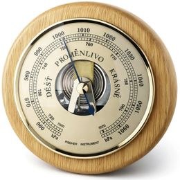 KUBRi 0203A - Špičkový barometr osazený v dubovém dřevě