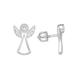 Stříbrné šroubkové náušnice andílek