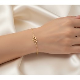 Zlatý 585/1000 náramek z bílého zlata žiletkový 1238