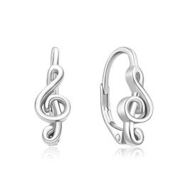 MOISS dětské stříbrné náušnice HOUSLOVÝ KLÍČ