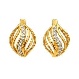 Zlaté náušnice se zirkony klapkové