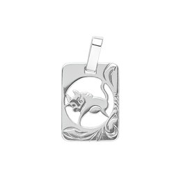 Stříbrný přívěs zvěrokruh Býk prořezávaná destička