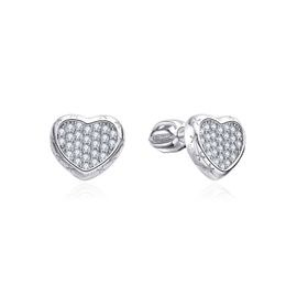 MOISS stříbrné náušnice SRDCE