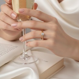 Zlatý 585/1000 přívěsek z bílého zlata čtyřlístek 3270149