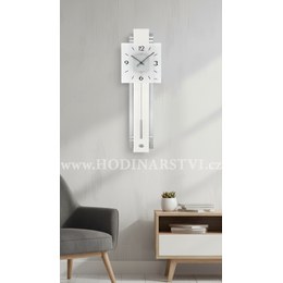 JVD NS22012.23 - Kyvadlové moderní hodiny z kvalitních materiálů jako je dřevo kov a sklo