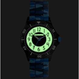 CLOCKODILE Svítící modré chlapecké dětské hodinky SUPERHERO CWB0052