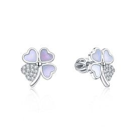 MOISS stříbrné náušnice ČTYŘLÍSTEK