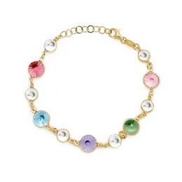 Stříbrný zlacený náramek Victoria Cruz A0692-MDP