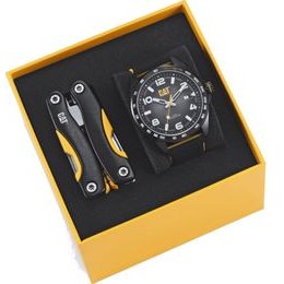 Hodinky pánské CAT SET-QE-161-21-132 - dárkový set s multifunkčním nožem