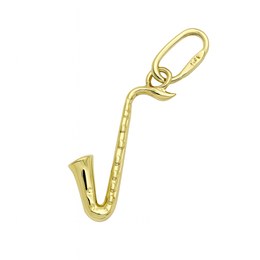 Zlatý 585/1000 přívěsek ze žlutého zlata saxofon P70020