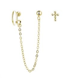 MOISS stříbrné náušnice KŘÍŽEK