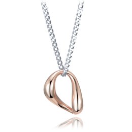 MINET Elegantní dvoubarevný stříbrný náhrdelník Ag 925/1000 11,90g