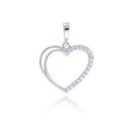 MOISS přívěsek z bílého zlata SRDCE