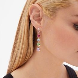 Stříbrné zlacené náušnice Victoria Cruz A2521-02DT