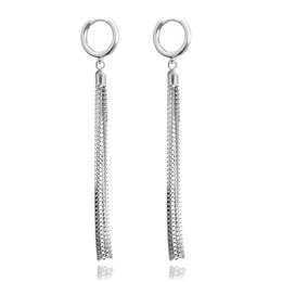 MINET Řetízkové stříbrné visací náušnice