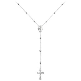 MINET Stříbrný náhrdelník RŮŽENEC