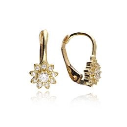 MOISS dětské náušnice ze žlutého zlata KVĚTINA