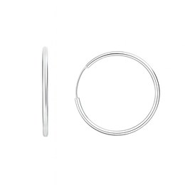 Zlaté 585/1000 náušnice z bílého zlata - kruhy TU-3062