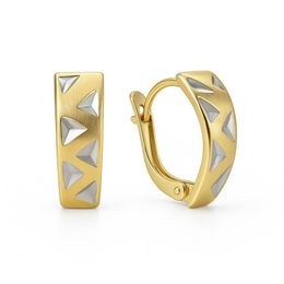 Zlaté 585/1000 náušnice vícebarevné