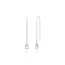 Náušnice JVD stříbrné