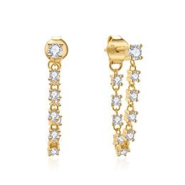 MOISS stříbrné náušnice GOLD