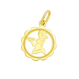 Stříbrný zlacený přívěs zvěrokruh Panna kytička