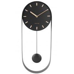 Designové kyvadlové nástěnné hodiny Karlsson KA5822BK 50cm