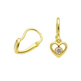 Zlaté 585/1000 dětské náušnice s kameny