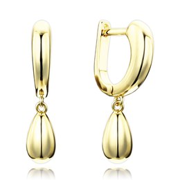 MINET Elegantní pozlacené stříbrné náušnice