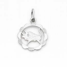 Stříbrný přívěsek zvěrokruh Býk - kytička