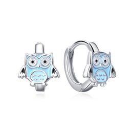 MOISS dětské stříbrné náušnice SMALT SOVA
